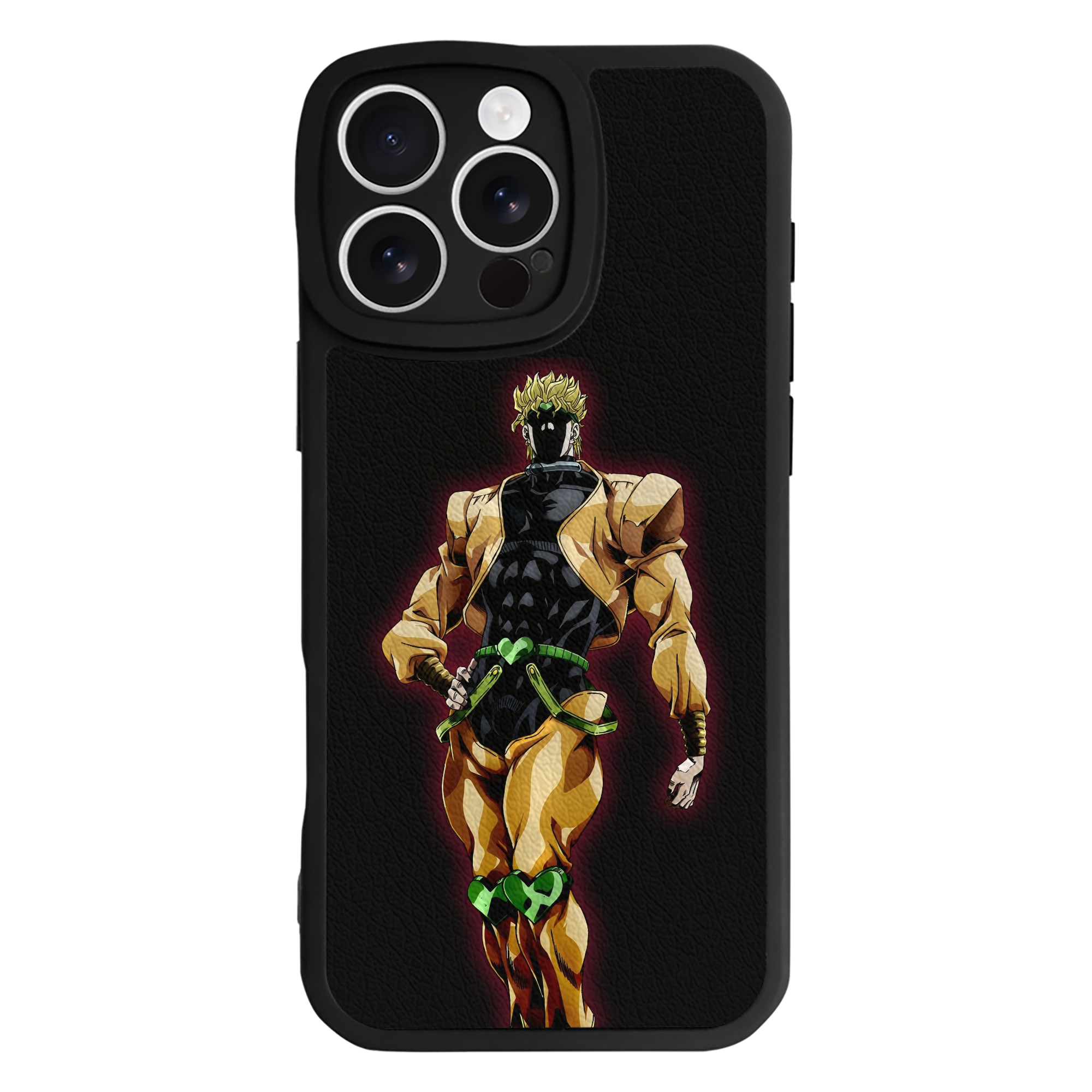 （画像用） ジョジョの奇妙な冒険 ディオ?ブランドー JoJo's Bizarre Adventure Dio Brando 【iPhone 16シリーズ対応】シリコンスマホケース（レザー調） 材質：シリコン